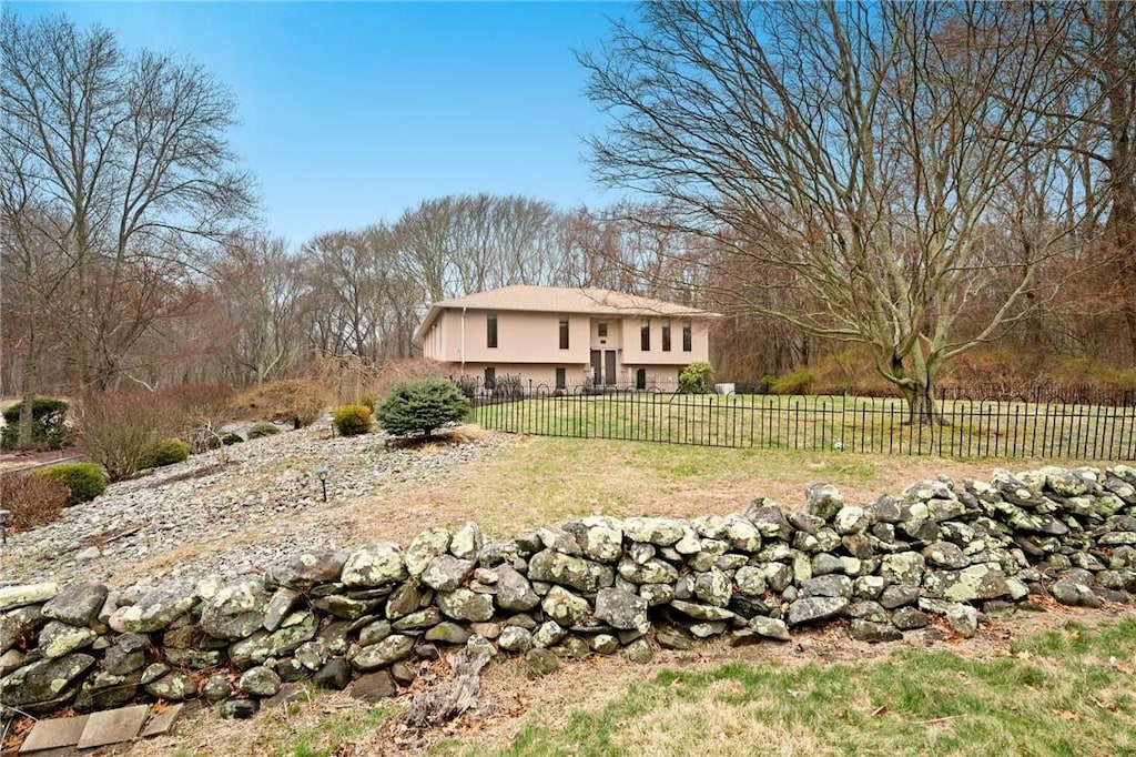 365 Snuff Mill Rd, North Kingstown, RI 02874 - exterior space with a fenced front yard