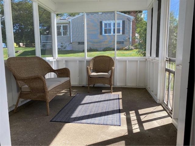 view of sunroom / solarium