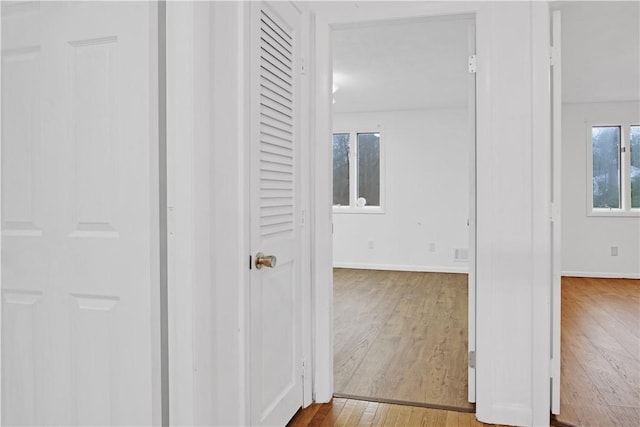 20 Holly Hill Ct, East Greenwich, RI 02818 - corridor with baseboards and wood-type flooring