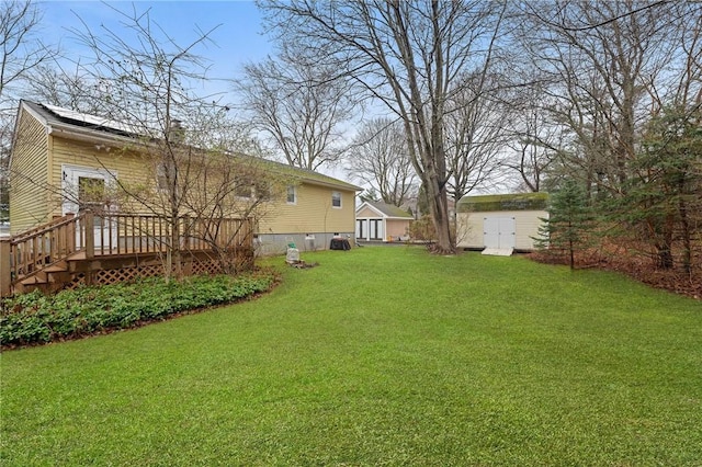 1737 Wampanoag Trl, Barrington, RI 02806 - view of grassy yard featuring a deck