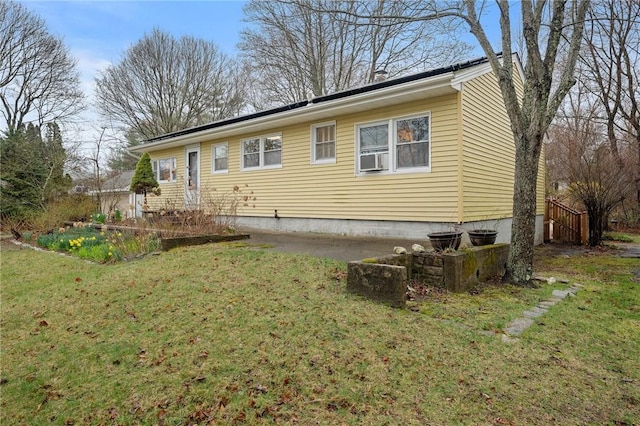 1737 Wampanoag Trl, Barrington, RI 02806 - back of property featuring a yard and cooling unit