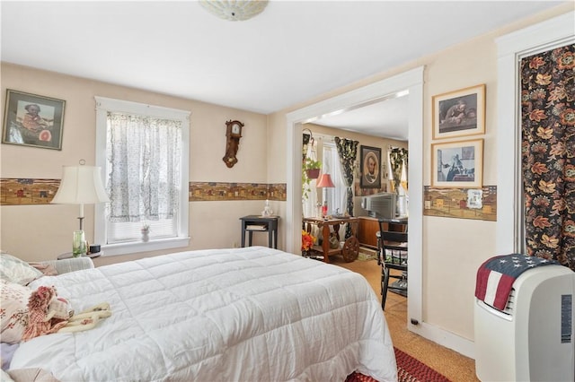 bedroom with carpet flooring