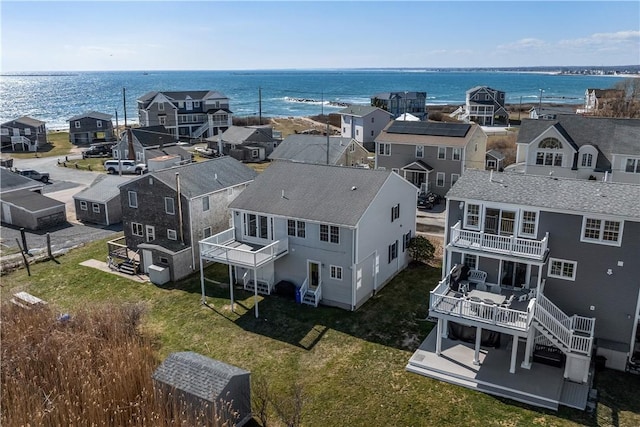 16 Elm Ave, Narragansett, RI 02882 - aerial view of residential area featuring a large body of water