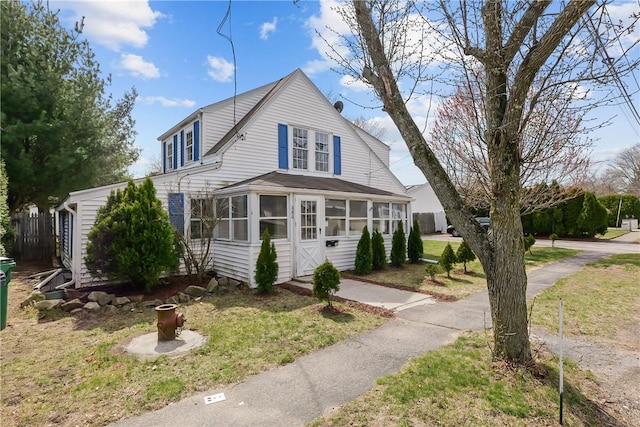 dutch colonial with a sunroom