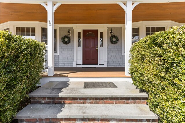 200 Pond St, South Kingstown, RI 02879 - property entrance featuring covered porch