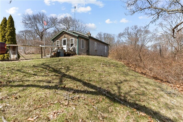200 Pond St, South Kingstown, RI 02879 - back of property with a yard