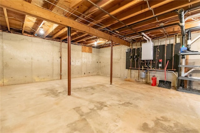83 Wyndham Ave, Providence, RI 02908 - unfinished basement with water heater