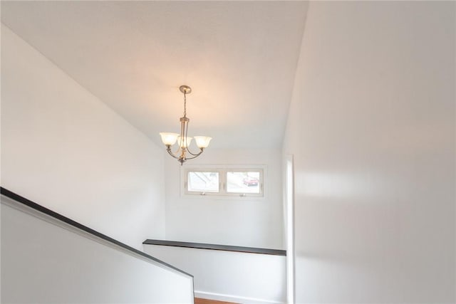 83 Wyndham Ave, Providence, RI 02908 - stairway with a notable chandelier