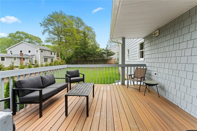 133 Old Pine Rd, Narragansett, RI 02882 - deck with an outdoor living space and a residential view