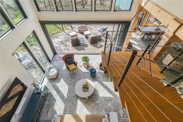 interior space featuring stairway