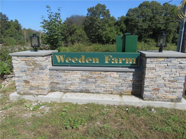 view of community sign