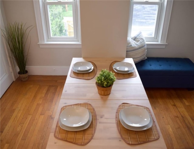 33 Almy St, Newport, RI 02840 - dining area featuring wood-type flooring and baseboards