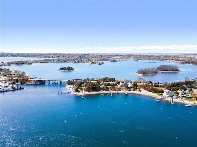 1597 Main Rd, Tiverton, RI 02878 - birds eye view of property featuring a water view