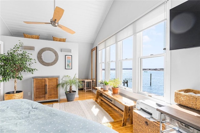 1597 Main Rd, Tiverton, RI 02878 - bedroom featuring vaulted ceiling and wood finished floors