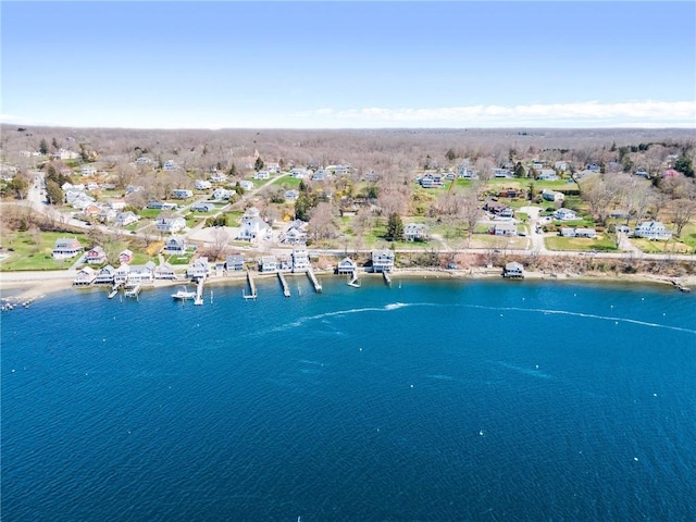 1597 Main Rd, Tiverton, RI 02878 - drone / aerial view with a residential view and a water view