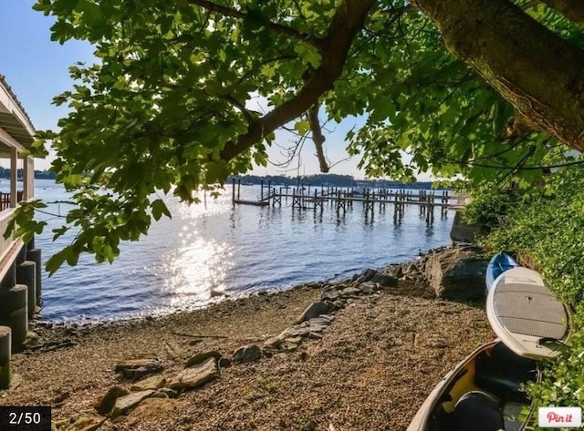 1597 Main Rd, Tiverton, RI 02878 - property view of water featuring a dock