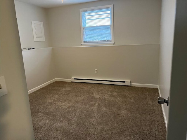 345 Post Rd, Warwick, RI 02888 - spare room with a baseboard radiator, baseboards, and carpet