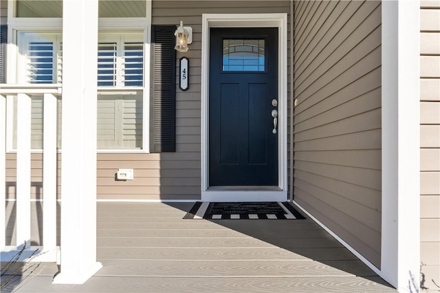view of doorway to property