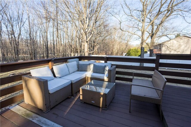 67 Highwood Dr, Coventry, RI 02816 - wooden deck with outdoor lounge area