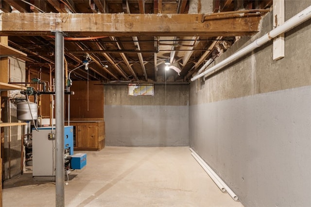 43 Eldorado St, Cranston, RI 02910 - unfinished below grade area featuring a heating unit