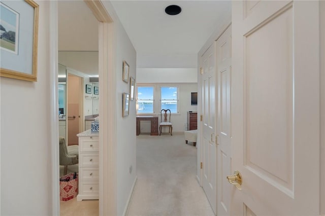 53 Conanicus Ave Unit 5A, Jamestown, RI 02835 - hallway featuring light colored carpet