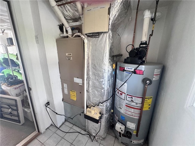 utilities featuring gas water heater
