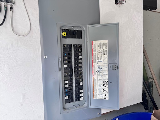 utility room featuring electric panel