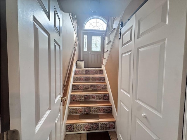 view of stairway