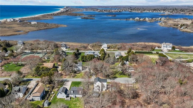 137 Rosebriar Ave, South Kingstown, RI 02879 - drone / aerial view with a water view