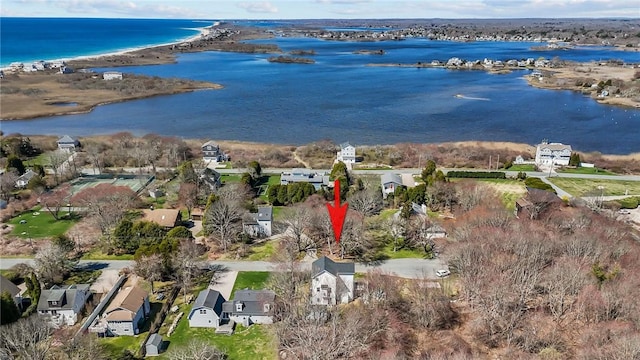 137 Rosebriar Ave, South Kingstown, RI 02879 - birds eye view of property with a water view