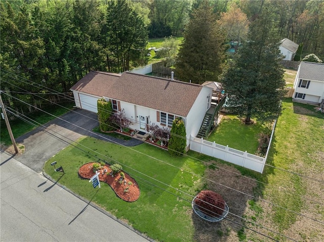 birds eye view of property