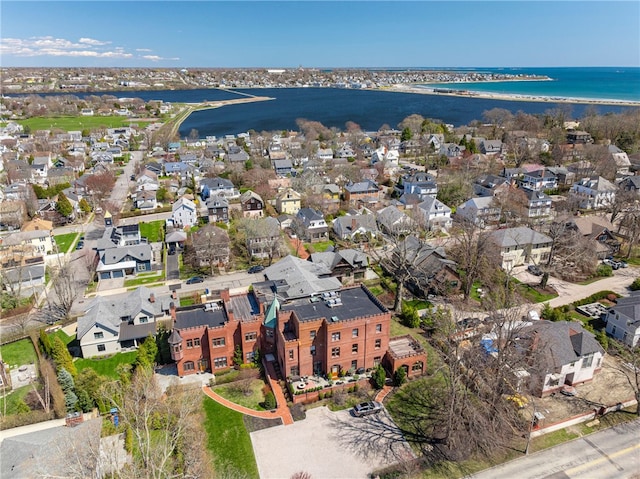 78 Rhode Island Ave Unit 5, Newport, RI 02840 - drone / aerial view with a water view and a residential view
