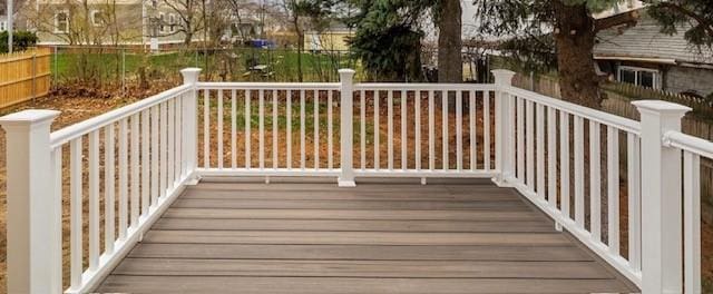 deck with fence