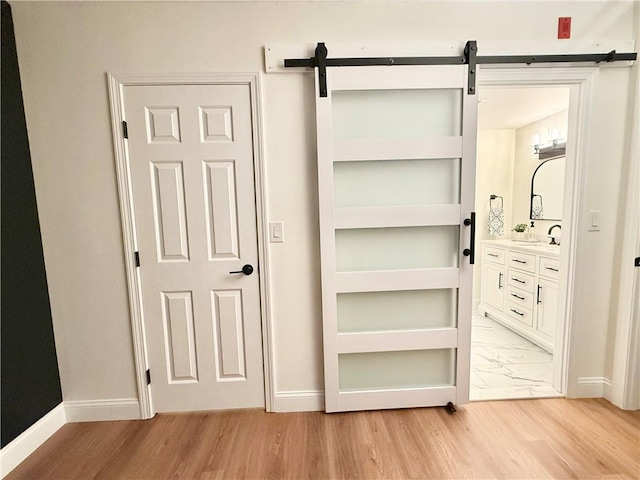 closet featuring a sink