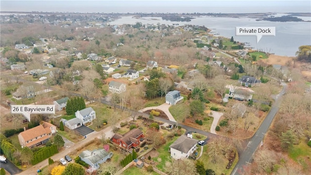 26 E Bayview Rd, Charlestown, RI 02813 - drone / aerial view featuring a residential view and a water view