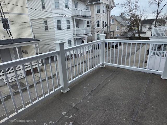 balcony featuring a residential view