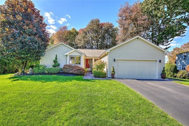 21 Fesser Ave, Bristol, RI 02809 - single story home featuring a front lawn, aphalt driveway, and a garage