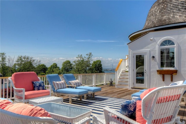 2 Harbor View Dr, Newport, RI 02840 - deck with an outdoor hangout area