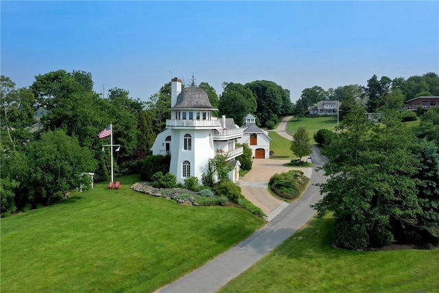 2 Harbor View Dr, Newport, RI 02840 - exterior space with driveway and a yard