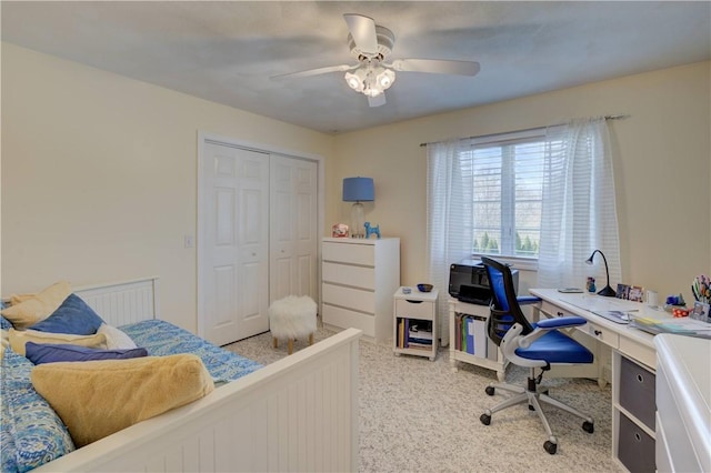 30 Rock Ridge Rd, Westerly, RI 02891 - carpeted bedroom featuring a ceiling fan and a closet