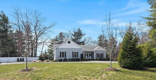 120 S Rd, East Greenwich, RI 02818 - view of front facade with a front lawn and fence