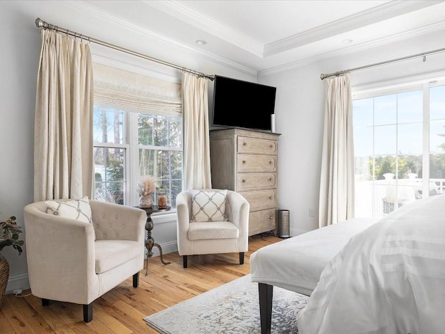 120 S Rd, East Greenwich, RI 02818 - bedroom with light wood-style floors, ornamental molding, and multiple windows