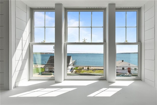 doorway with a water view