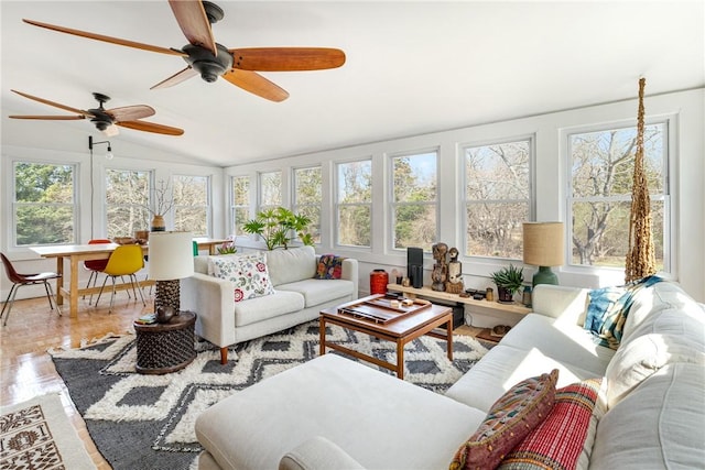view of sunroom