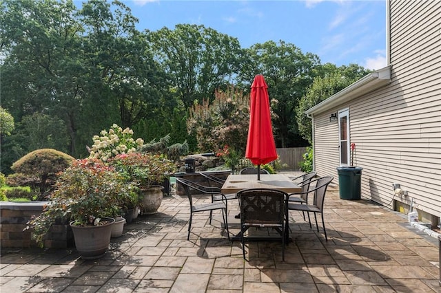 view of patio / terrace featuring outdoor dining area
