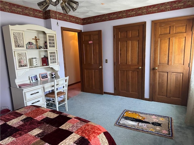 bedroom featuring carpet