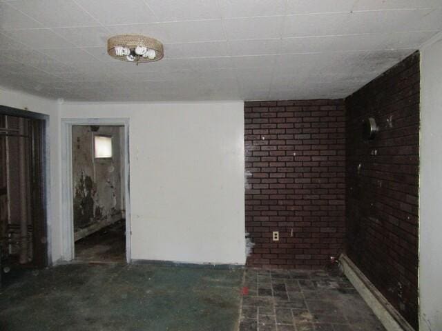 171 Pulaski Rd, Burrillville, RI 02830 - basement with brick wall
