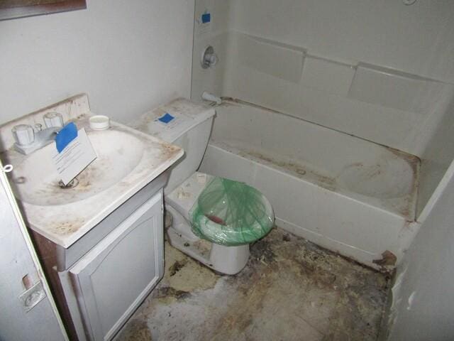 171 Pulaski Rd, Burrillville, RI 02830 - bathroom with shower / bath combination, toilet, and vanity