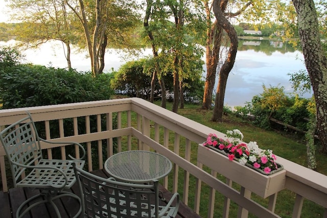 183 Twin Peninsula Ave, South Kingstown, RI 02879 - wooden deck featuring a water view