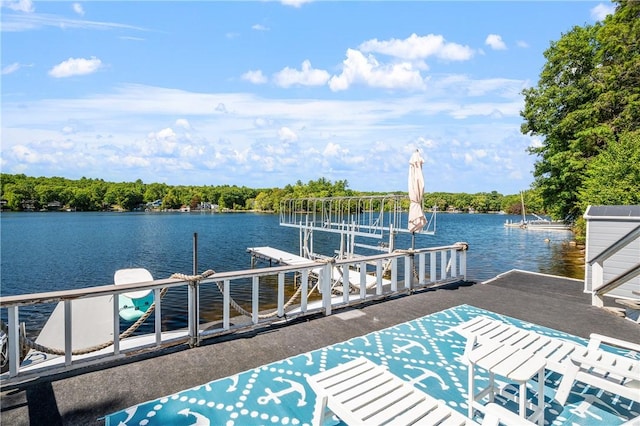 465 Camp Dixie Rd, Burrillville, RI 02859 - view of dock with a water view